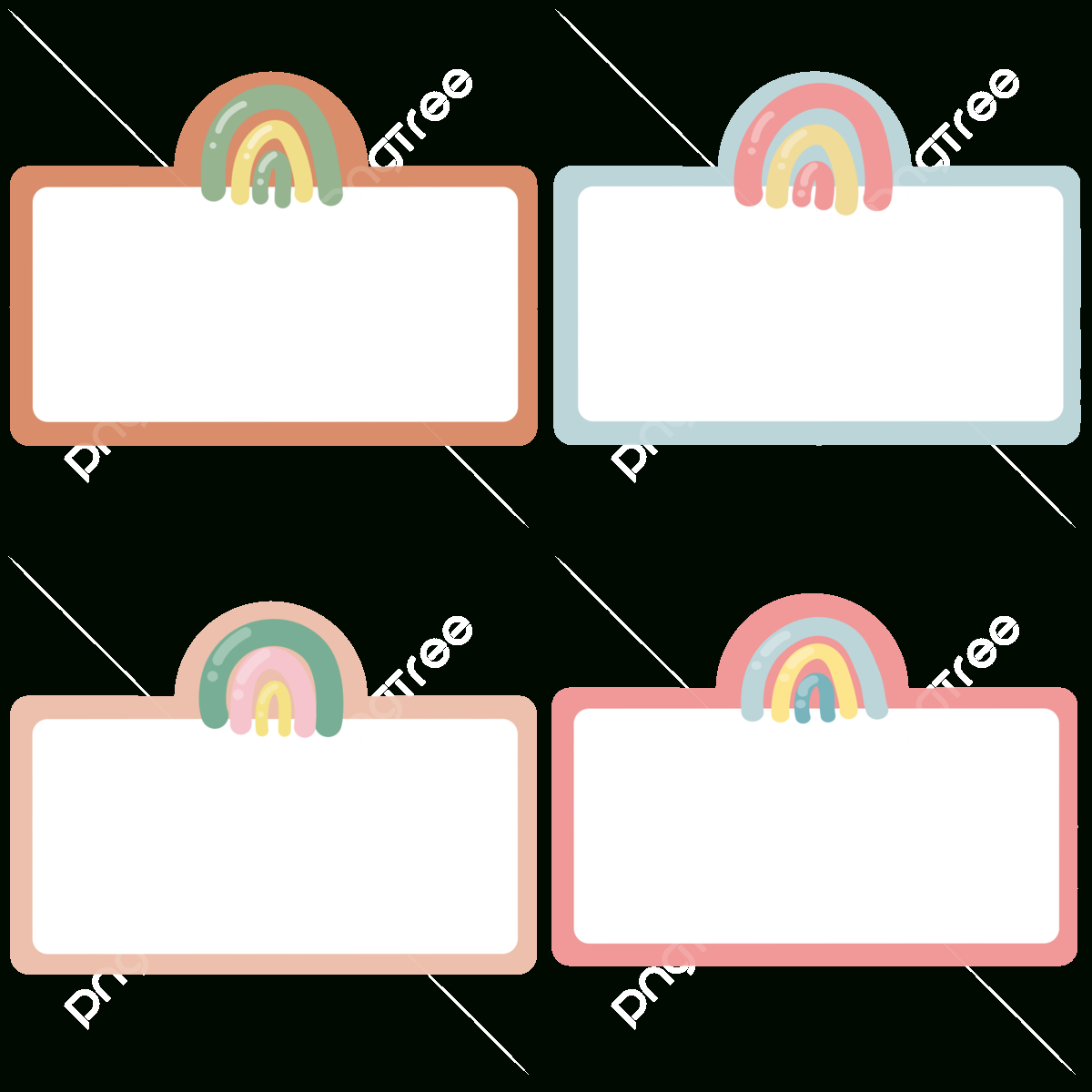 Name Tag Illustration Png Transparent, Rainbow Boho Name Tag pertaining to FREE Printable Boho Name Tags