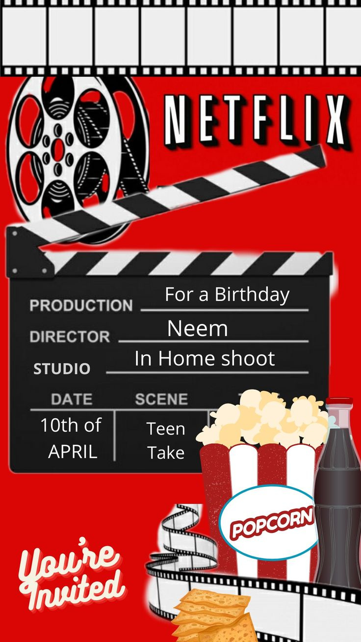 Netflix Theme Invitation Card Ideas | Unique Card Ideas | Its Neoky pertaining to FREE Printable Birthday Invitations Movie Theme