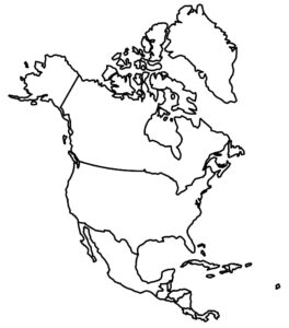 North America Blank Map And Country Outlines - Gis Geography for Free Printable Blank Map Of North America