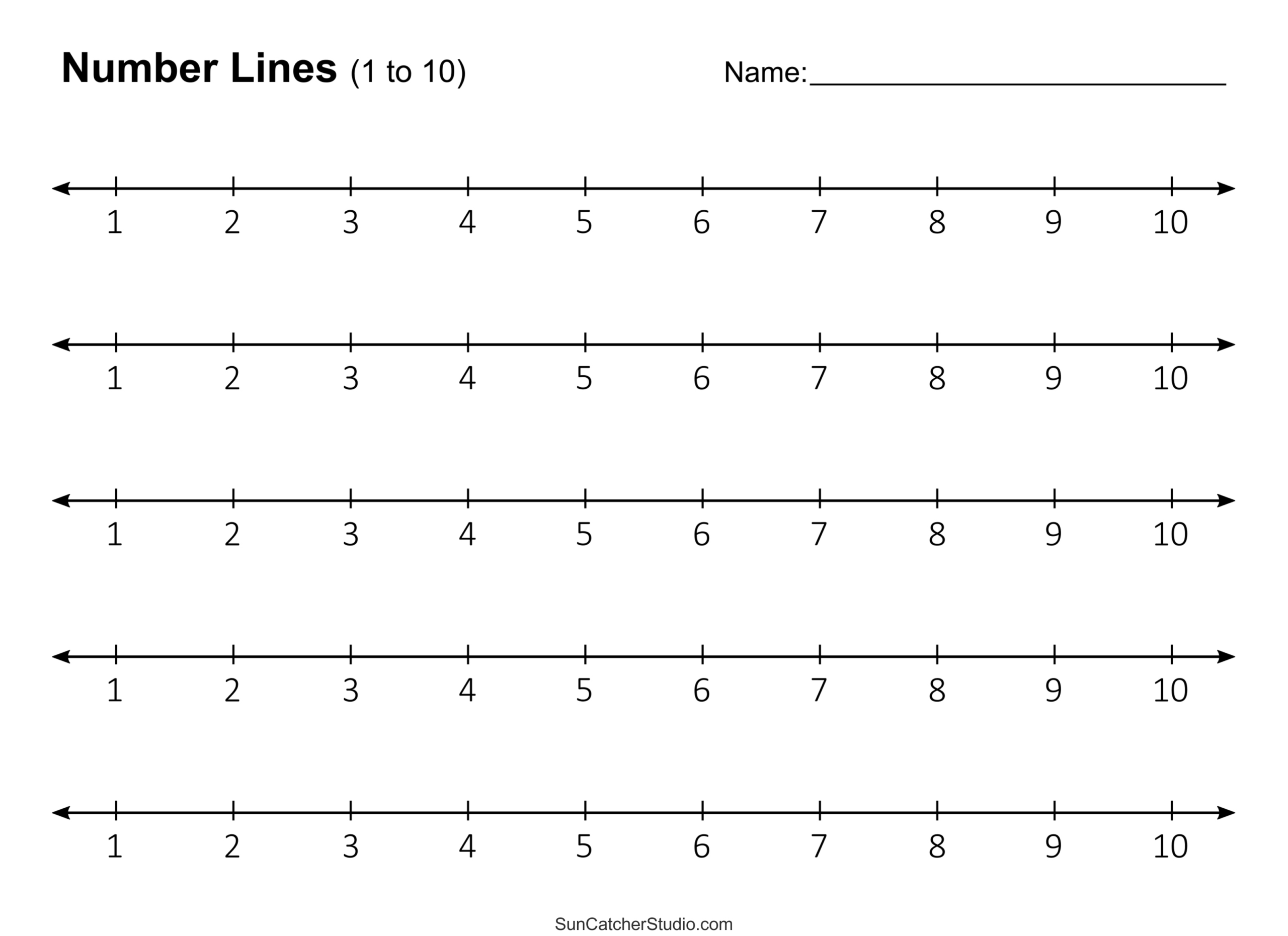 Number Lines (Integers, Decimals, Blank, Missing Numbers) – Free in FREE Printable Blank Number Line Worksheets