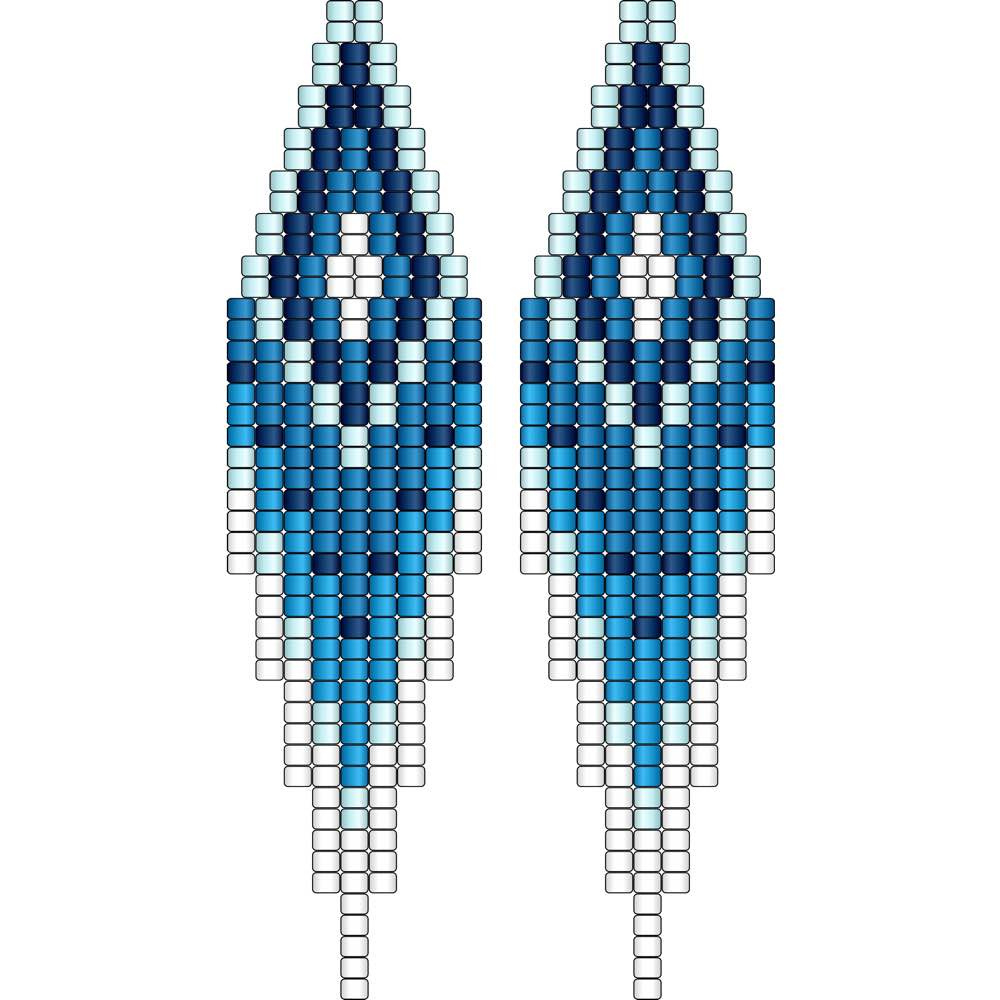 Ocean Fringe Earring Seed Bead Patterns | Loomerly in Free Printable Beaded Earring Patterns
