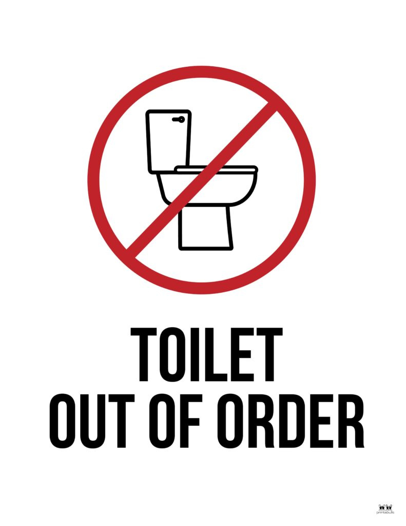 Out Of Order Signs - 25 Free Printable Signs | Printabulls for FREE Printable Bathroom Out of Order Sign