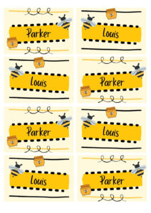 Page 2 - Free And Customizable Bee Templates intended for Free Printable Bumble Bee Name Tags