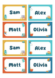 Page 2 - Free, Printable, Customizable Name Tag Templates | Canva pertaining to FREE Printable Blank Name Tags