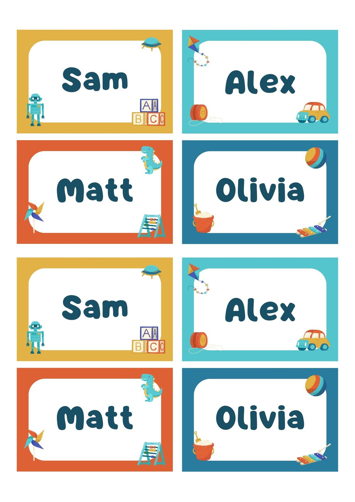 Page 2 - Free, Printable, Customizable Name Tag Templates | Canva pertaining to FREE Printable Blank Name Tags