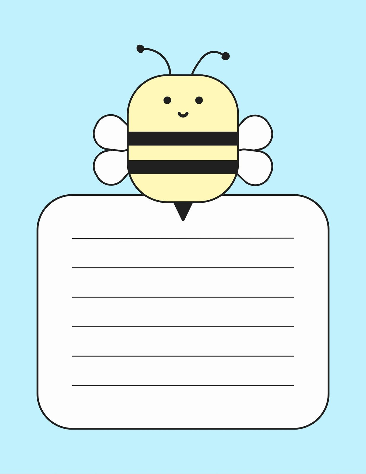 Page 3 - Free And Customizable Bee Templates throughout Free Printable Bee Writing Paper