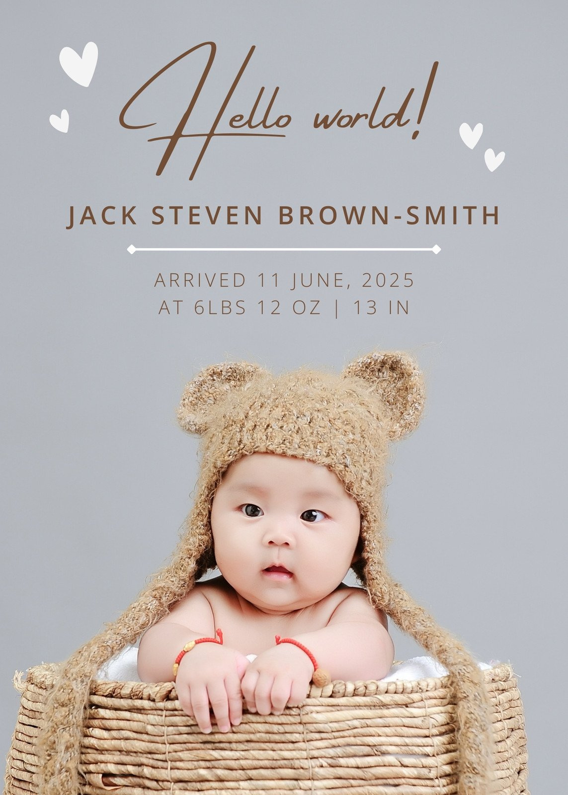 Page 3 - Free, Printable, Customizable Birth Announcement inside Free Printable Birth Announcement Templates