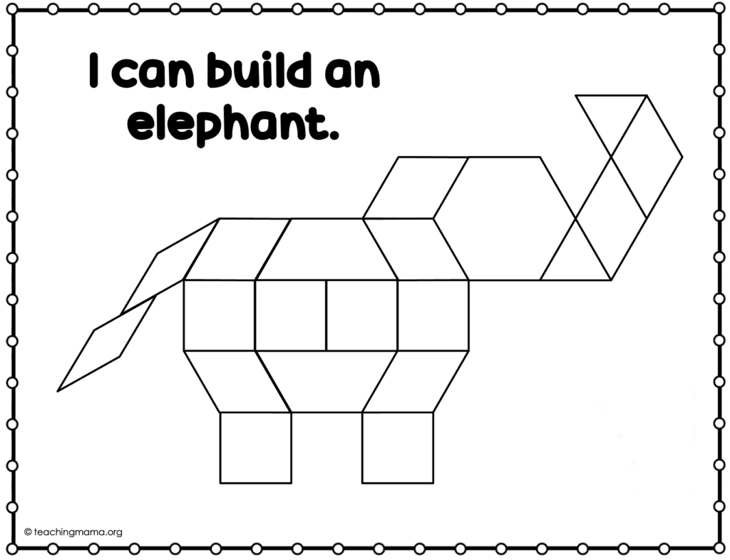 Pattern Block Animal Printables - Teaching Mama within Free Printable Blank Pattern Block Templates