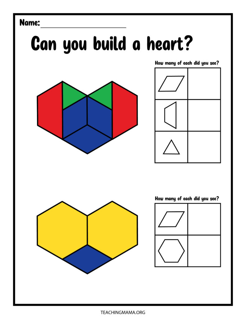Pattern Block Printables For Shapes - Teaching Mama intended for FREE Printable Blank Pattern Block Templates