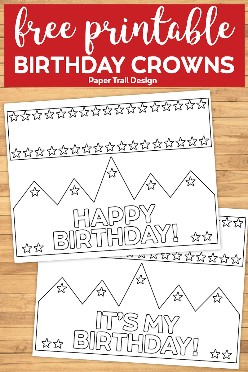 Pdf Free Paper Crown Template, Printable Crown, Birthday Crown in FREE Printable Birthday Crown Template
