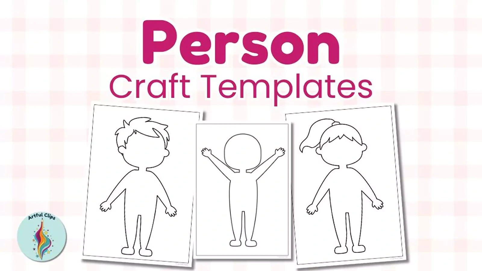 Person Outline Set - Free, Blank, Black And White Templates pertaining to Free Printable Body Outline Template