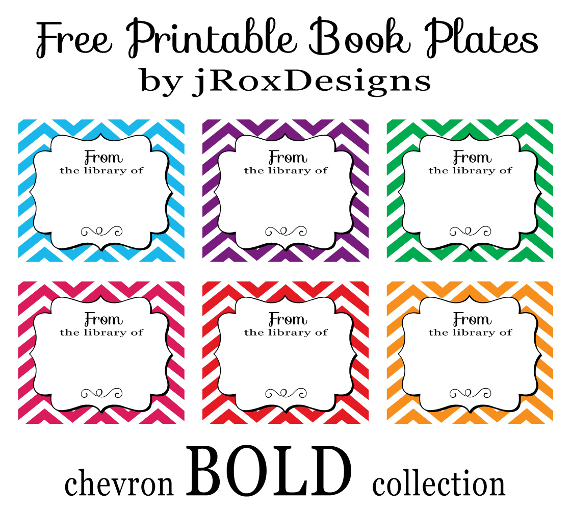 Personalized Your Library With Free Printable Chevron Book Plates intended for FREE Printable Bookplate Template Word