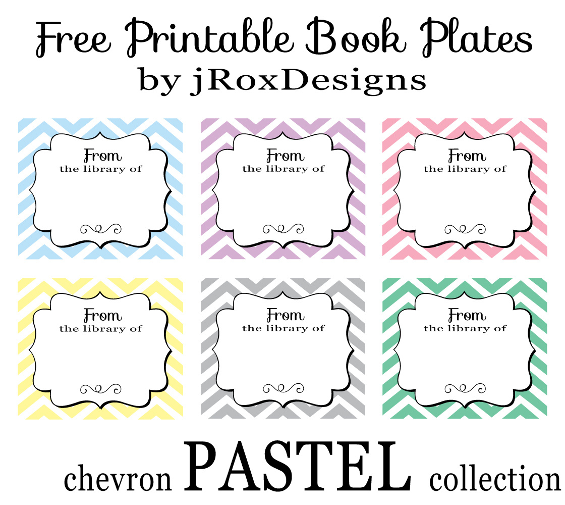 Personalized Your Library With Free Printable Chevron Book Plates pertaining to Free Printable Bookplate Template Word