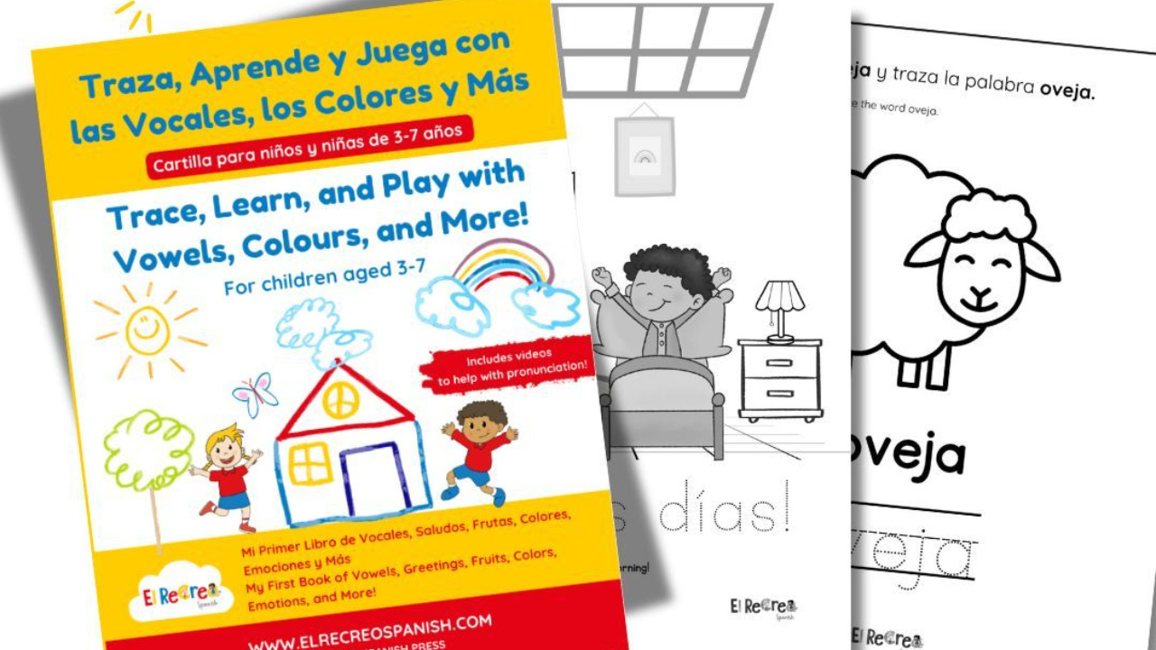 Play, Trace &amp;amp; Learn: Spanish Bilingual Activity Book For Kids Ages 3–7 inside Free Printable Books In Spanish