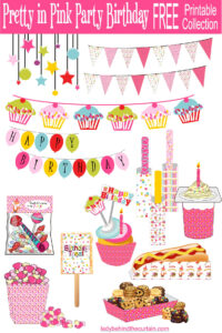 Pretty In Pink Birthday Party Free Printable Collection regarding FREE Printable Birthday Decorations For Adults
