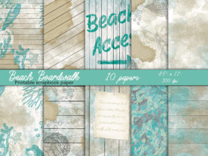 Printable 8.5X11 Scrapbooking Paper Tropical Beach Ocean Sand regarding Free Printable Beach Scrapbook Paper
