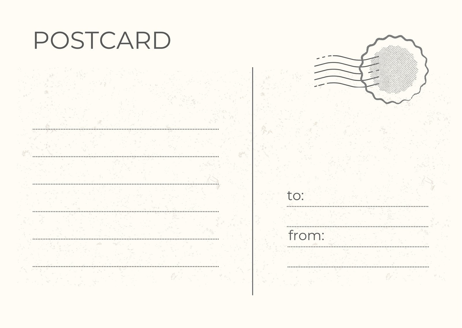 Printable And Customizable Postcard Templates | Canva with regard to FREE Printable Blank Postcard Template