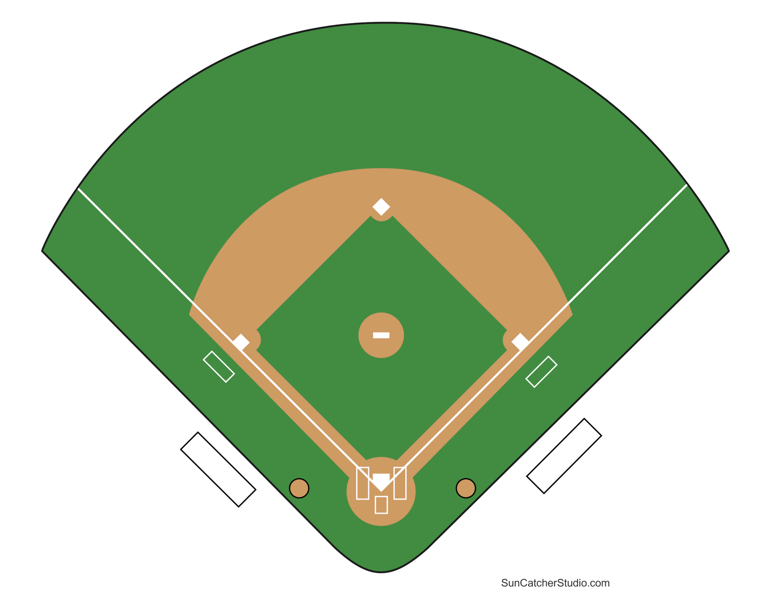 Printable Baseball Field Diagram (Softball Diamond) Templates with Free Printable Baseball Template Printable