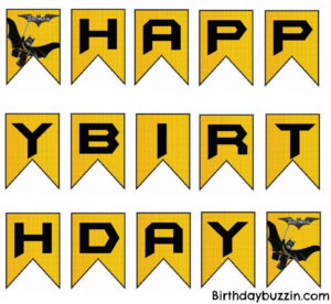 Printable Batman Banner, Digital Batman Bunting, Printable for Free Printable Batman Birthday Banner