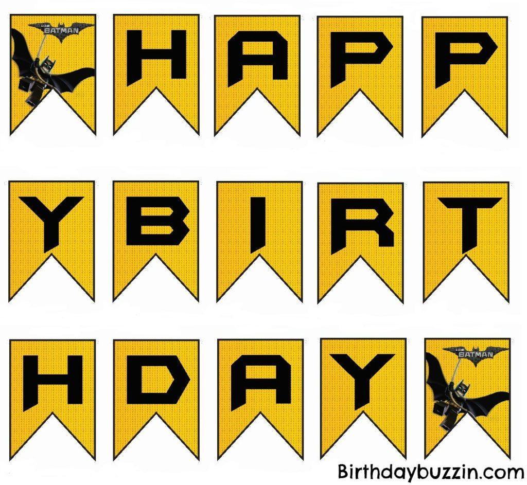 Printable Batman Banner, Digital Batman Bunting, Printable for Free Printable Batman Birthday Banner