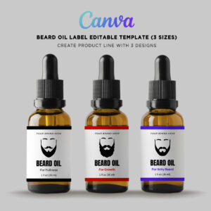Printable Beard Oil Labels, Beard Oil Serum Bottle Dropper Label within Free Printable Beard Oil Labels