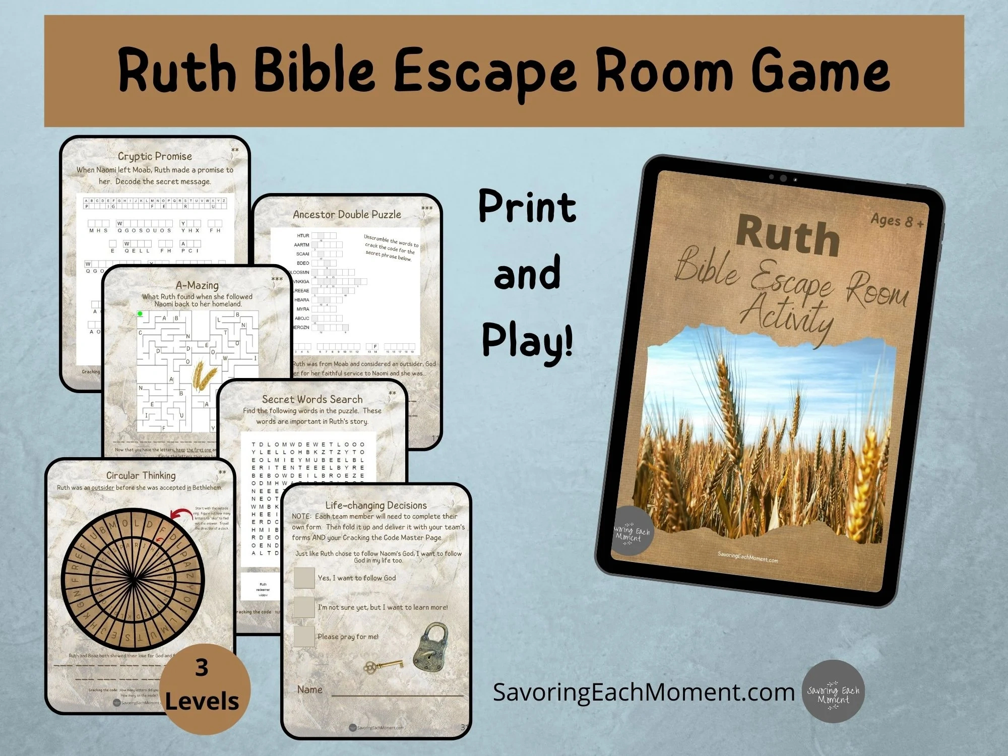 Printable Bible Escape Room Games You&amp;#039;Ll Love within FREE Printable Bible Escape Room