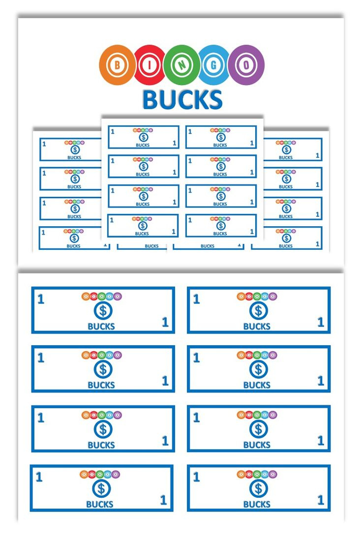 Printable Bingo Bucks: Add Fun Rewards To Your Bingo Game! regarding FREE Printable Bingo Bucks Template