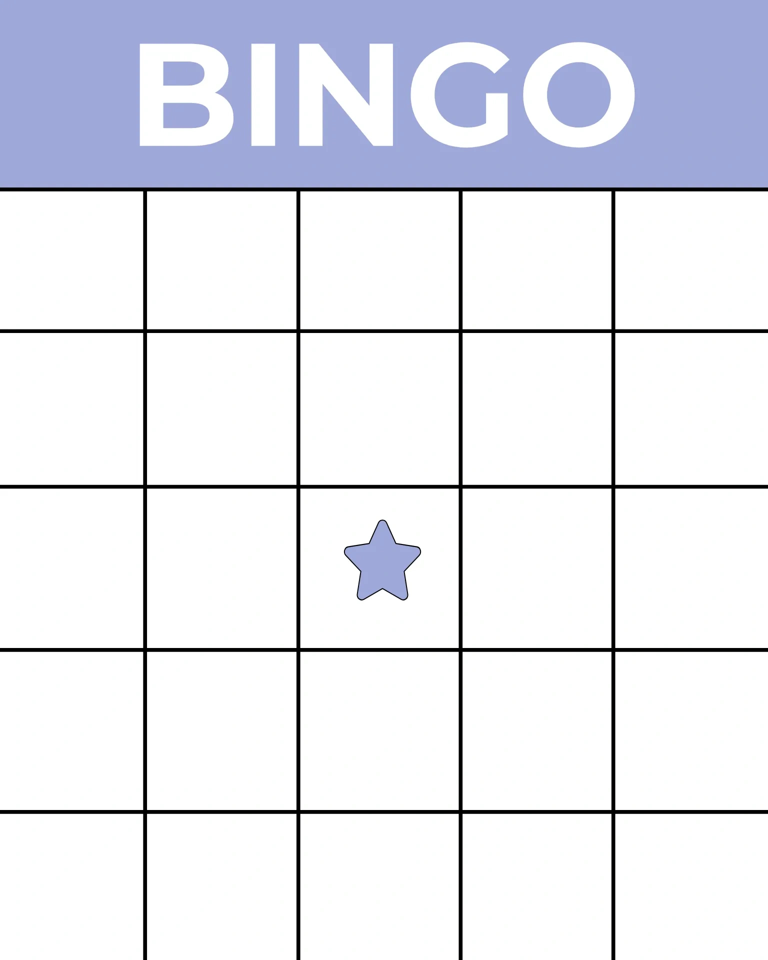Printable Bingo Card Template — Kapwing throughout FREE Printable Bingo Template Printable
