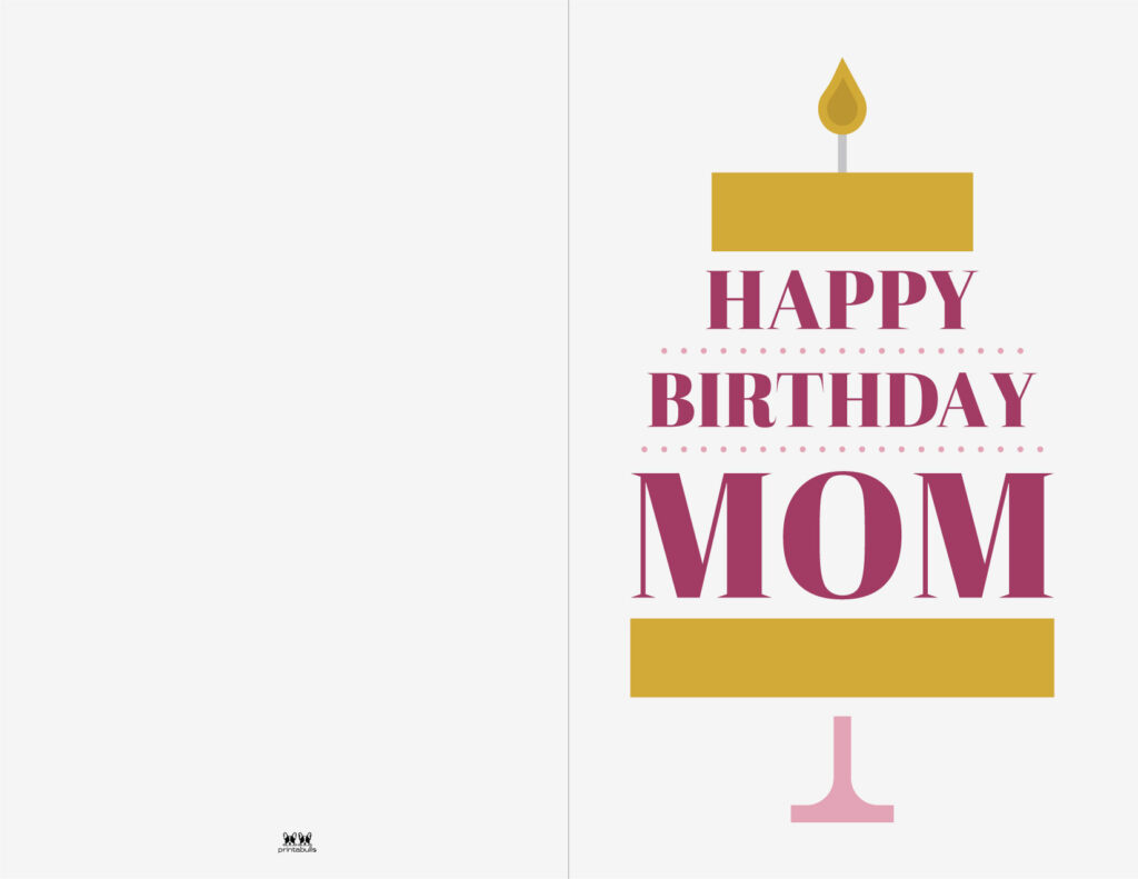 Printable Birthday Cards - 110 Free Birthday Cards | Printabulls with Free Printable Birthday Cards For Mom From Son