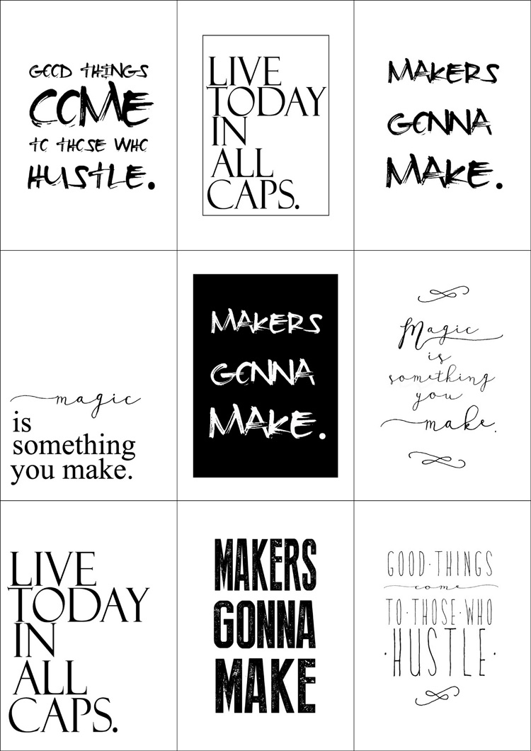 Printable Black And White Quotes. Quotesgram throughout Free Printable Black And White Quotes