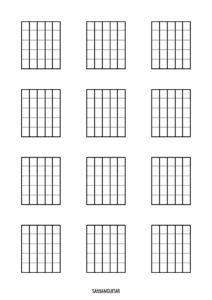 Printable Blank Chord Diagram | Samjamguitar with regard to Free Printable Blank Chord Chart