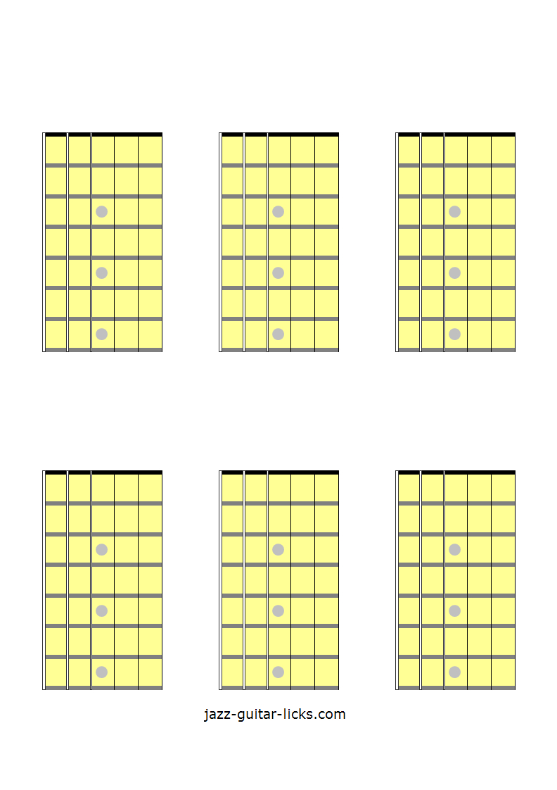 Printable Blank Guitar Neck Diagrams - Chord &amp;amp; Scale Charts within Free Printable Blank Guitar Chord Charts