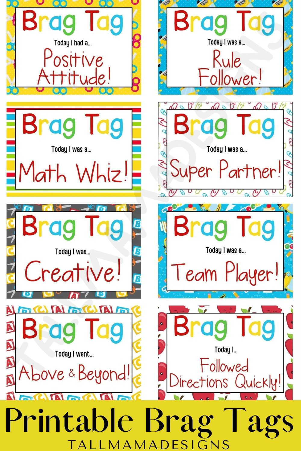 Printable Brag Tags pertaining to Free Printable Brag Tags Free