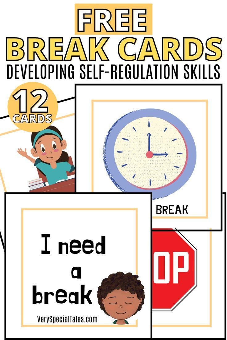 Printable) Break Cards For Kids To Assist Self-Regulation throughout Free Printable Break Cards For Students