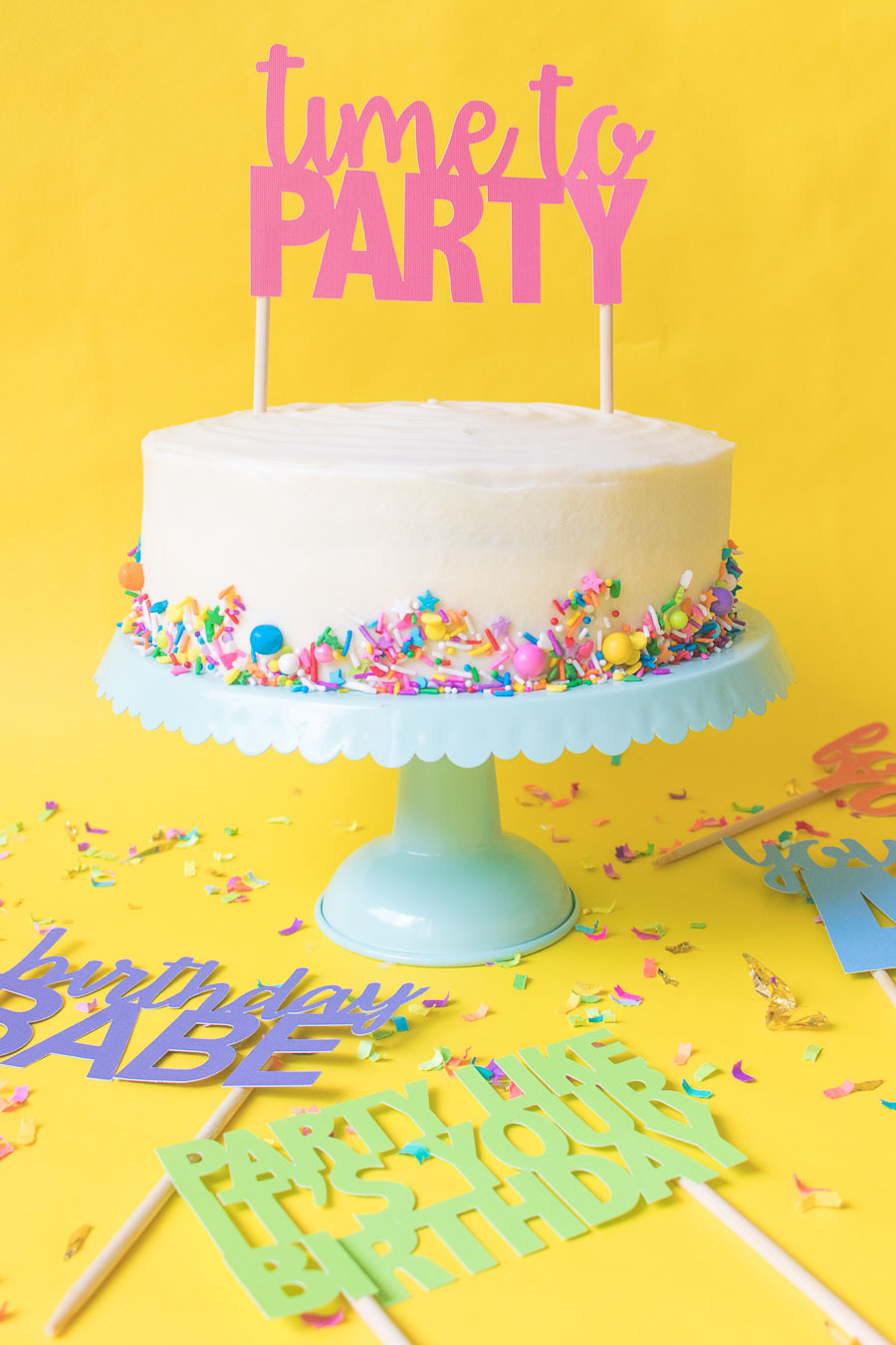 Printable Cake Toppers For Birthdays (+ Free Svg Templates!) with FREE Printable Birthday Cake Toppers