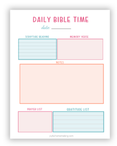 Printable Daily Bible Study Binder Page – Joyful Homemaking pertaining to Free Printable Bible Study Guide For Beginners