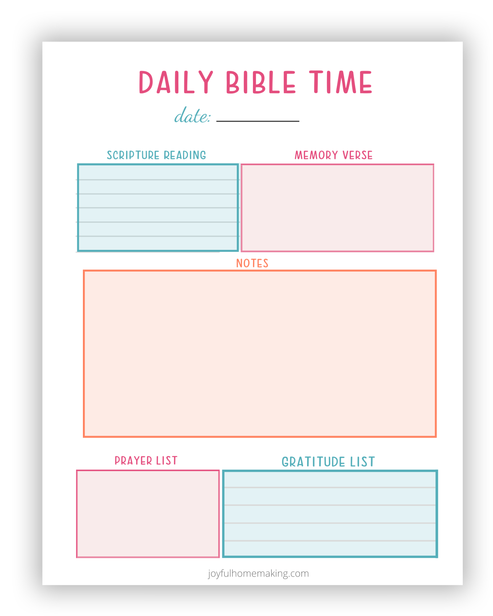 Printable Daily Bible Study Binder Page – Joyful Homemaking pertaining to Free Printable Bible Study Guide For Beginners