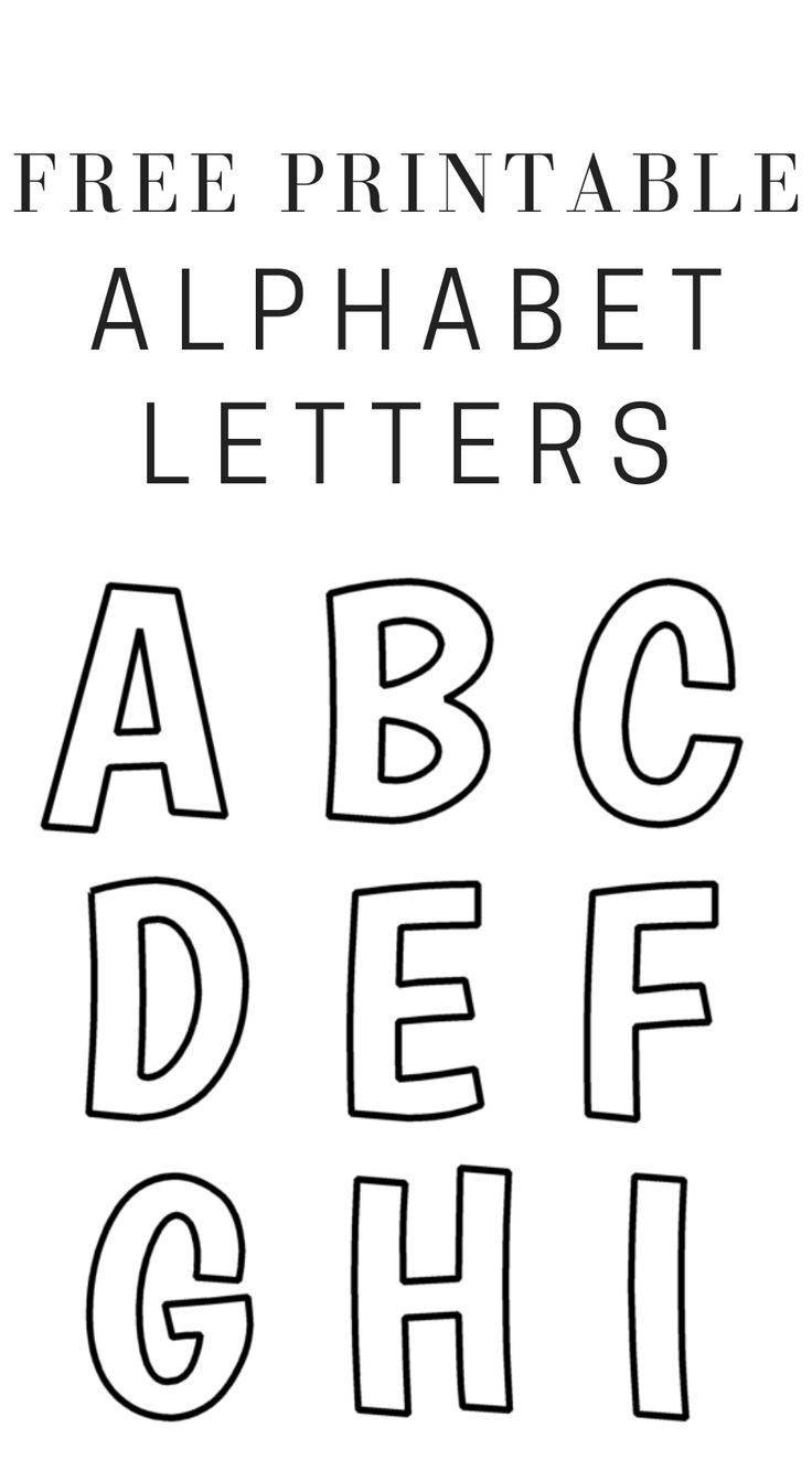 Printable Free Alphabet Templates pertaining to FREE Printable Black and White Alphabet Letters