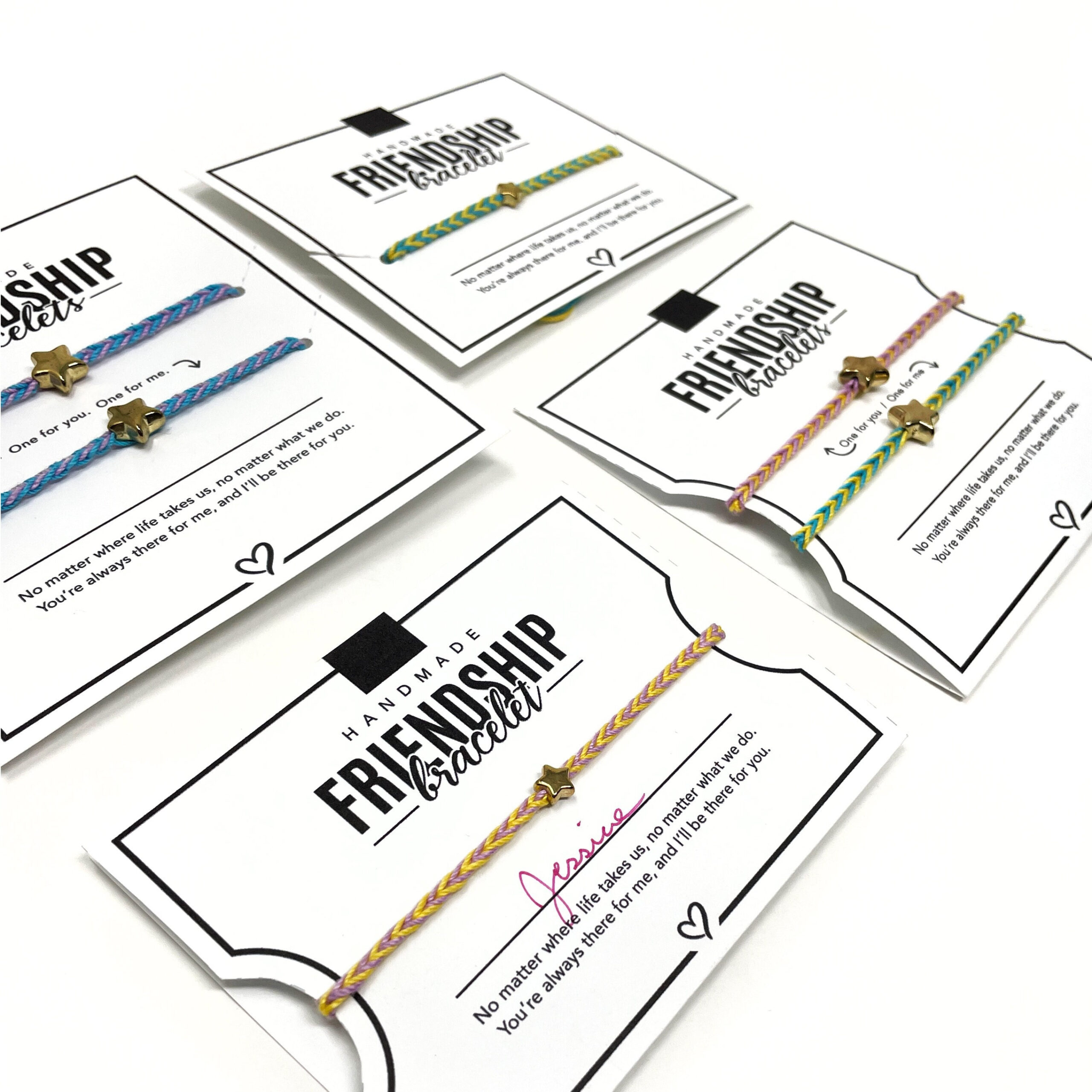 Printable Friendship Bracelet Cards - Digital Pdf - Handmade Bff pertaining to FREE Printable Bracelet Card Template