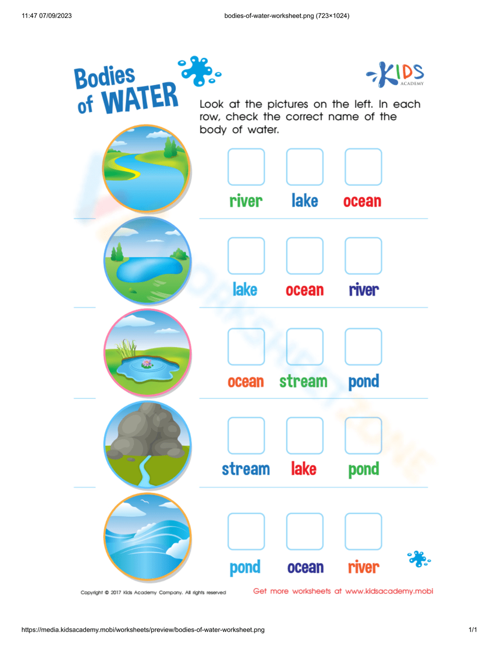 Printable Grade 3 Properties Of Water Worksheets within FREE Printable Bodies of Water Worksheets