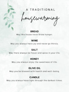 Printable Housewarming Gift Home Blessing Traditional Diy Bread with Free Printable Bread Wine Salt Housewarming Poem