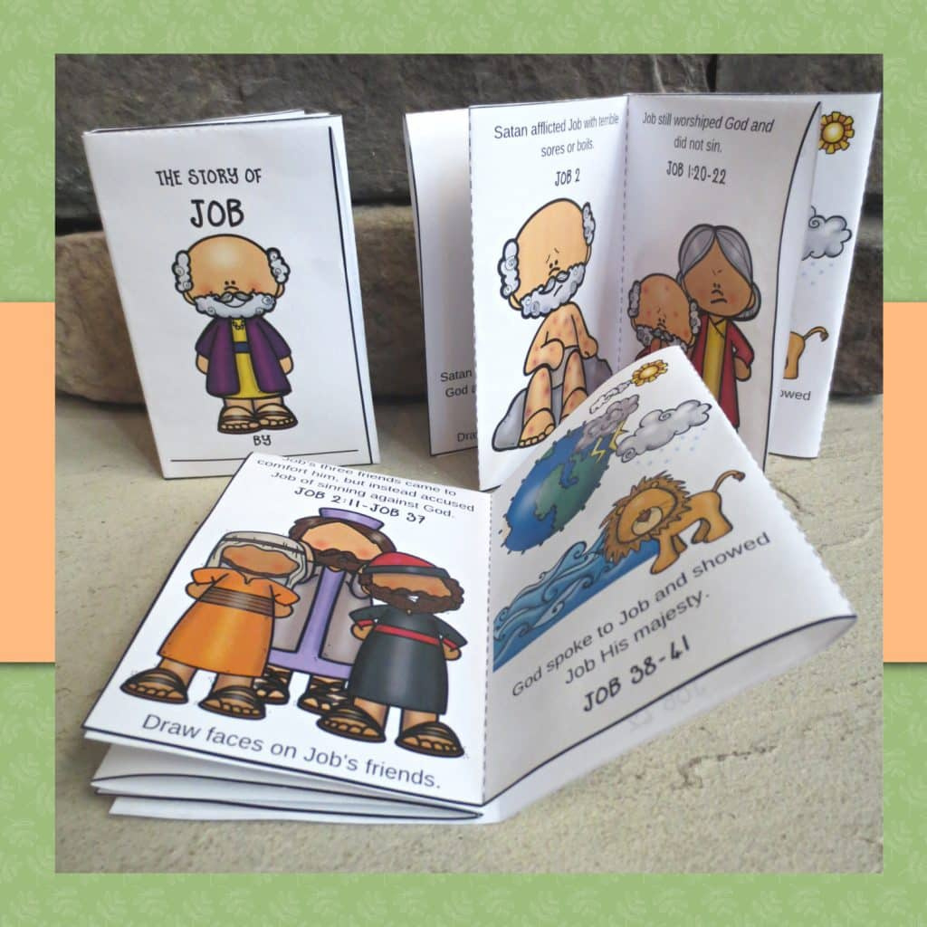 Printable Job Mini Book - Kids Bible Teacher inside Free Printable Bible Mini Books