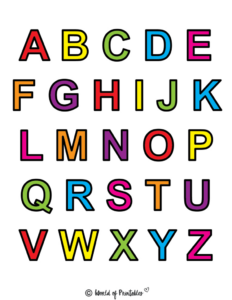 Printable Letters &amp; Alphabet Letters - World Of Printables for FREE Printable Big Alphabet Letters