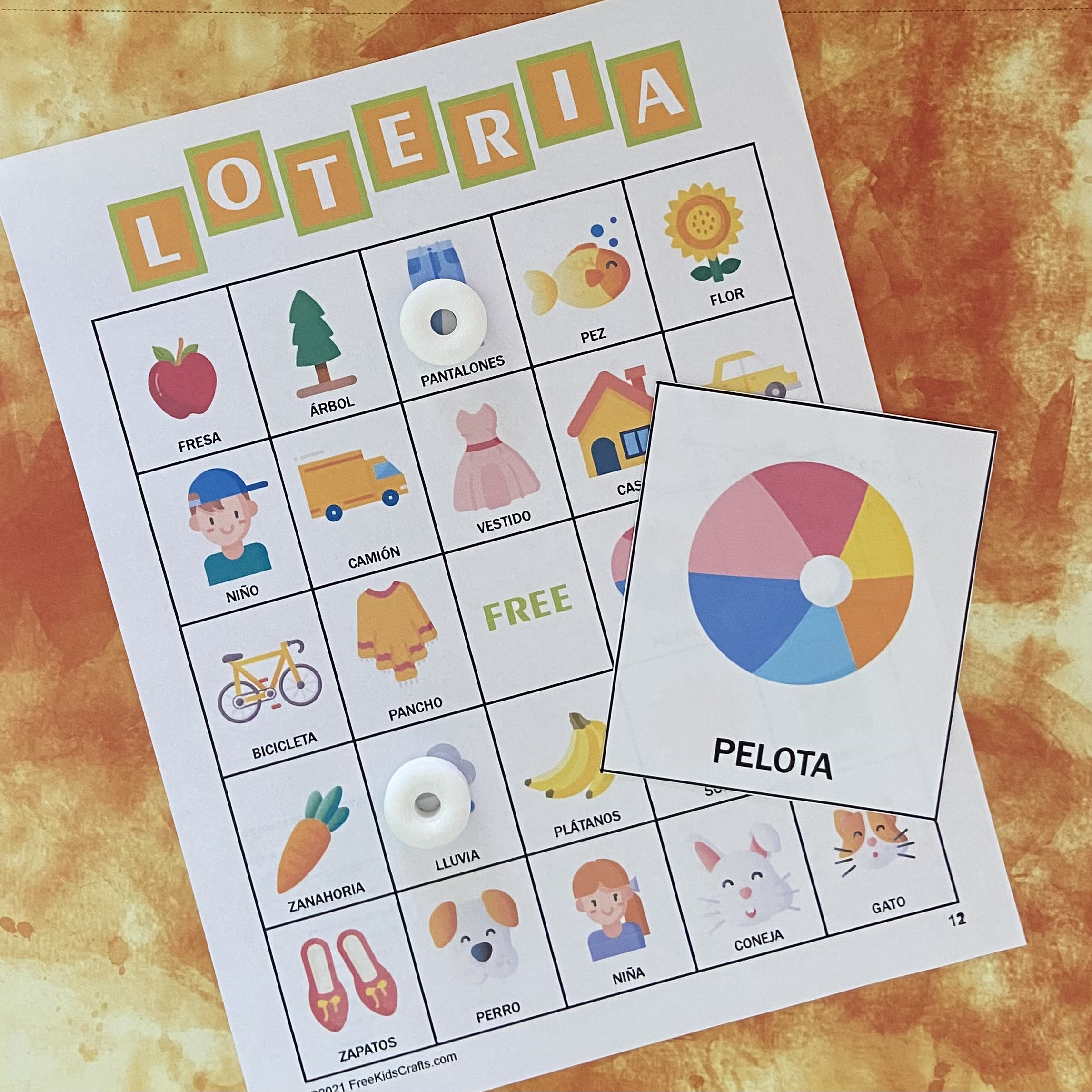 Printable Loteria Bingo (Spanish Version) with FREE Printable Blank Loteria Template