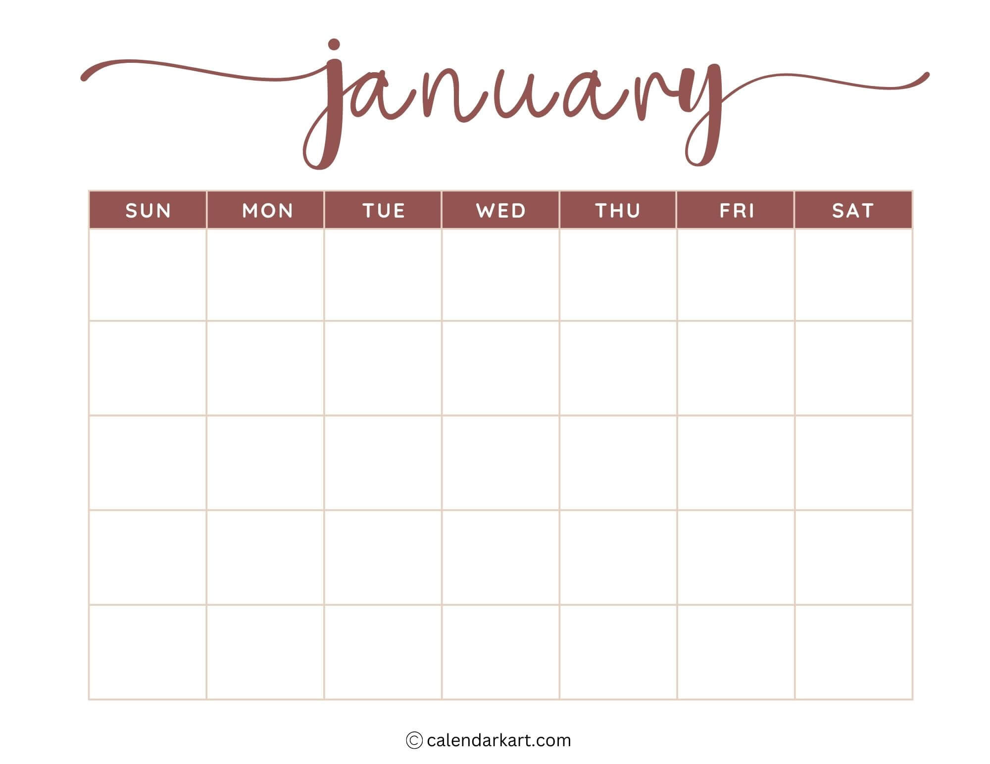 Printable Monthly, Weekly And Yearly Blank Calendar Templates within Free Printable Blank Calendar Vertical