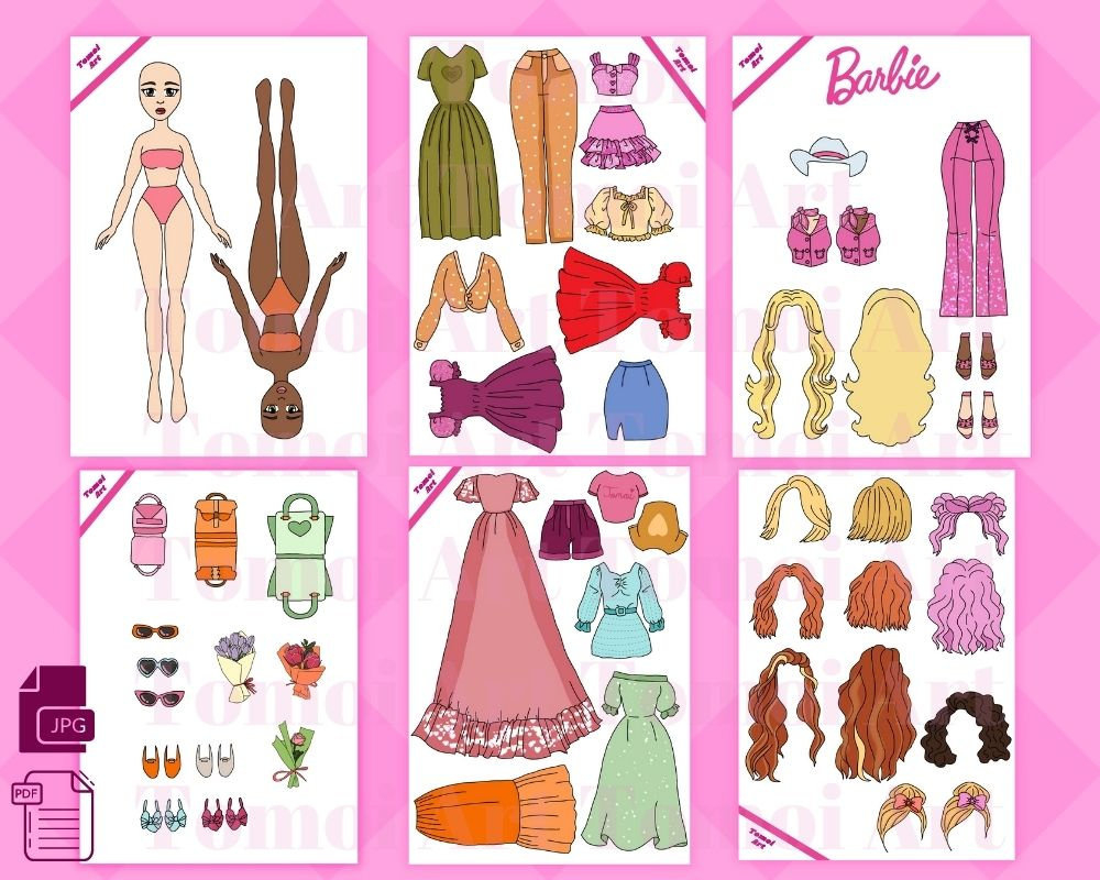 Printable Paper Doll Dress Up Girls Korean Paper Doll Kpop Doll within FREE Printable Barbie Paper Dolls and Clothes
