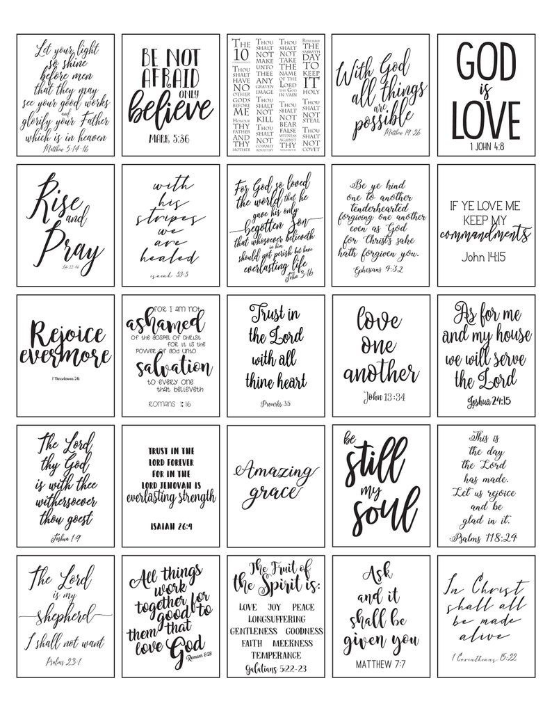 Printable Planner Stickers Bible Verse Black And White for Free Printable Bible Verses Black And White