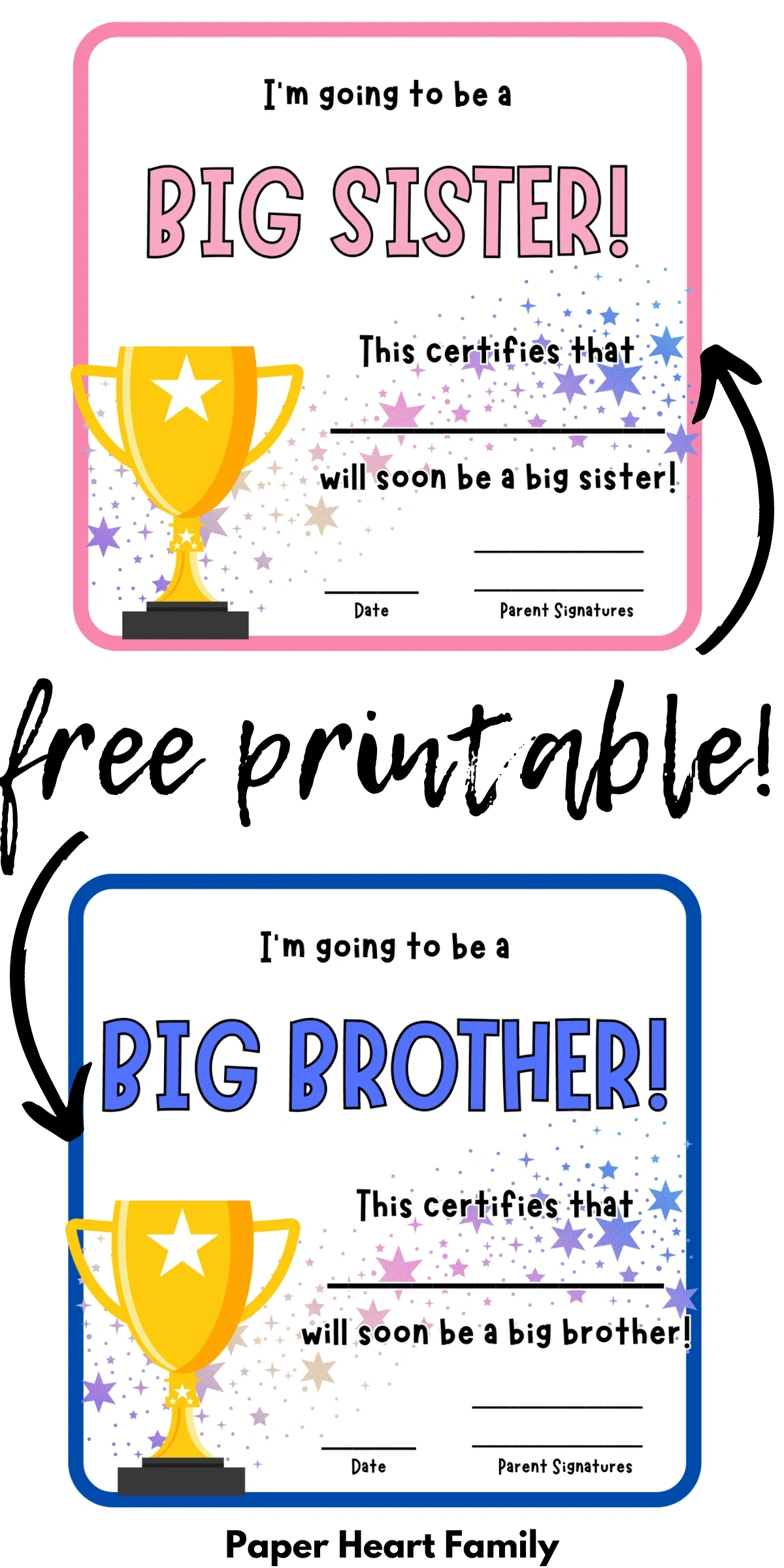 Printable Pregnancy Announcement Scavenger Hunt For Kids throughout FREE Printable Big Sister Certificate