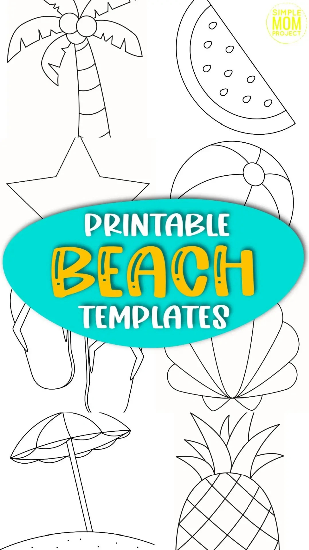 Printable Summer And Beach Templates - Simple Mom Project with regard to Free Printable Beach Themed Stencils