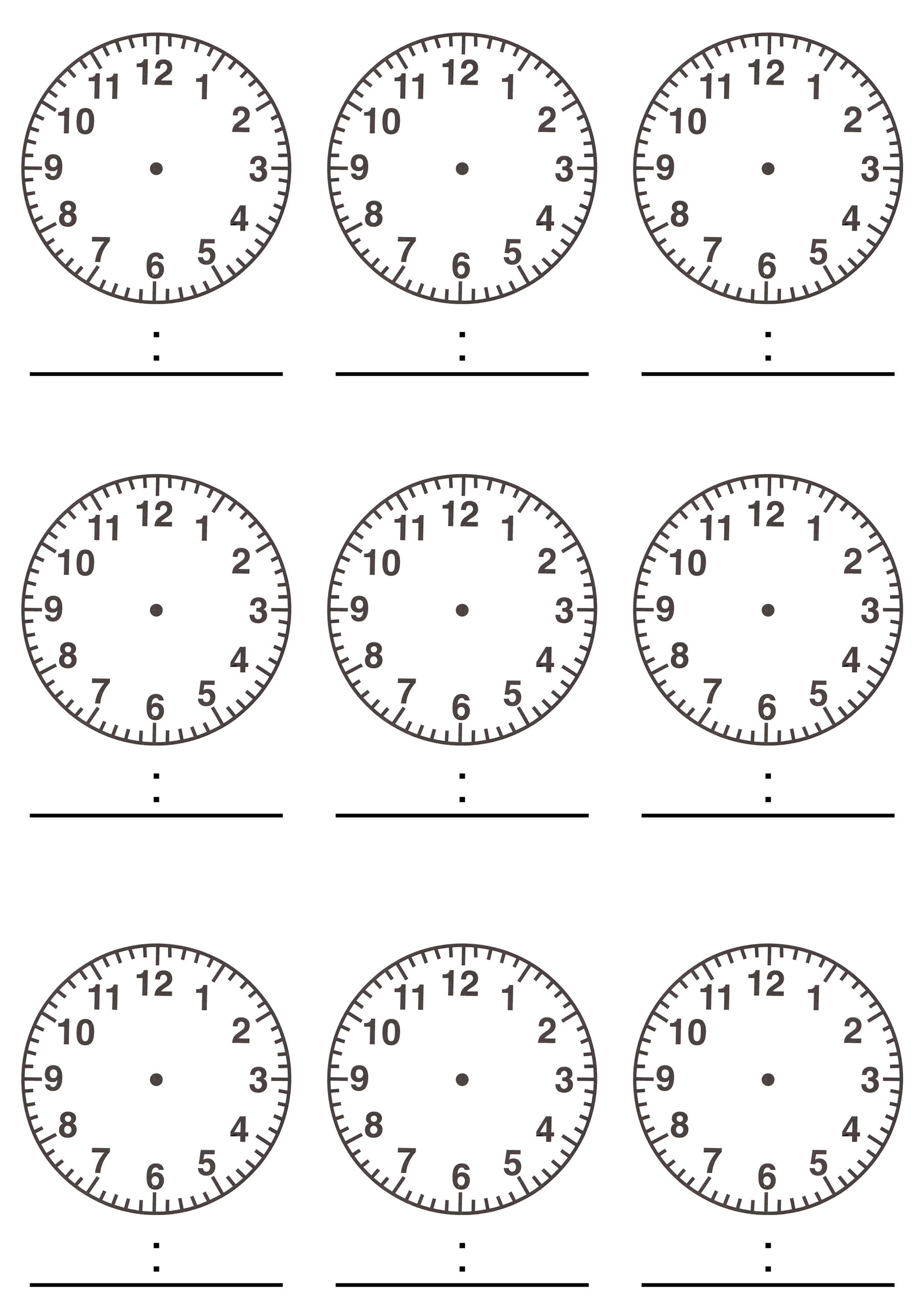 Printable Telling Time Worksheets And Ikea Tromma Clock Face Template intended for FREE Printable Blank Clock Faces Worksheet